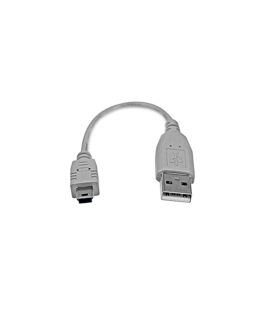 StarTech.com Cable USB de 15cm para Cámara - 1x USB A Macho - 1x Mini USB B Macho - Adaptador Gris - Imagen 1