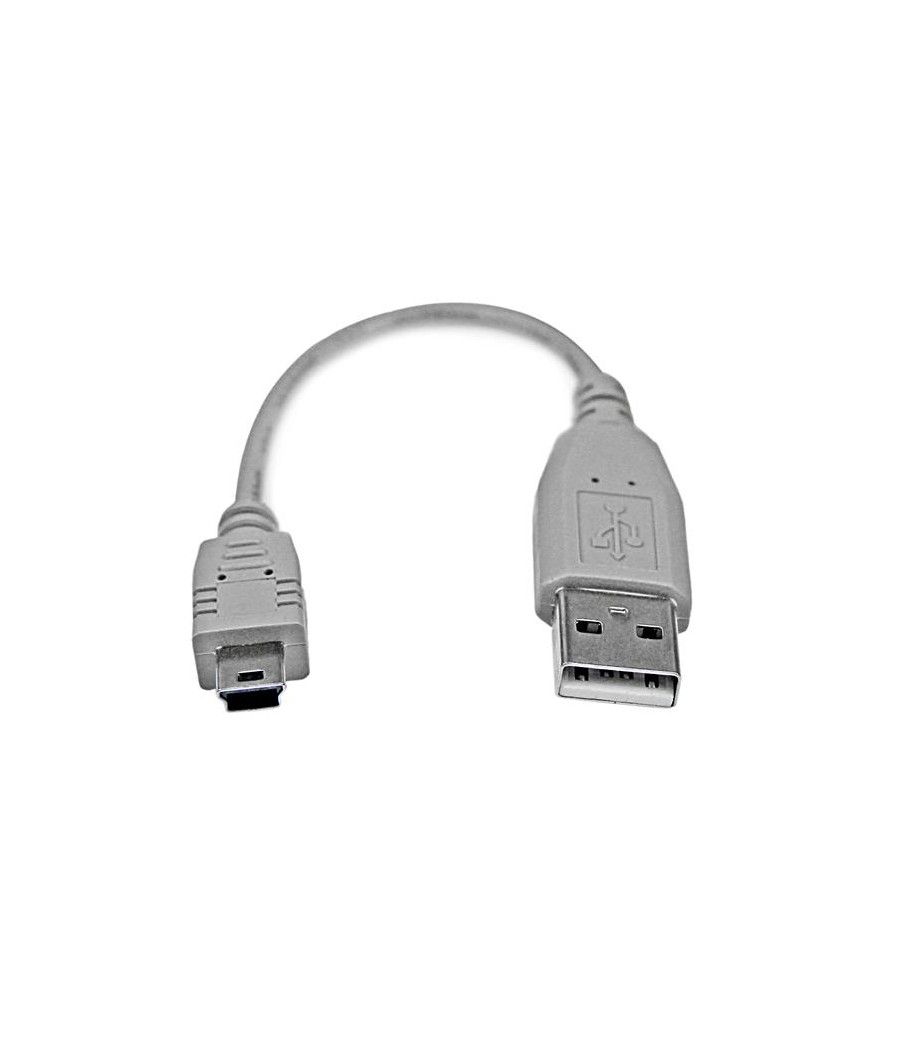 StarTech.com Cable USB de 15cm para Cámara - 1x USB A Macho - 1x Mini USB B Macho - Adaptador Gris - Imagen 2