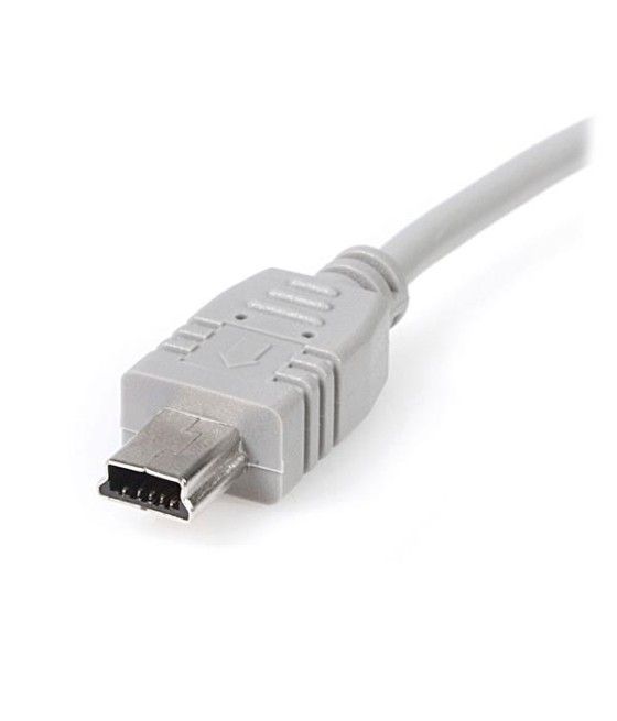 StarTech.com Cable USB de 15cm para Cámara - 1x USB A Macho - 1x Mini USB B Macho - Adaptador Gris - Imagen 4