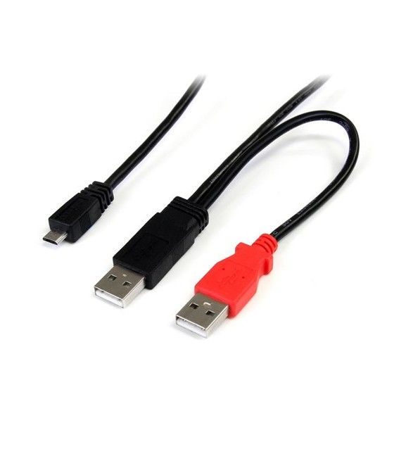 StarTech.com Cable de 91cm USB 2.0 en Y para Discos Duros Externos - Cable Micro B a 2x USB A - Imagen 1
