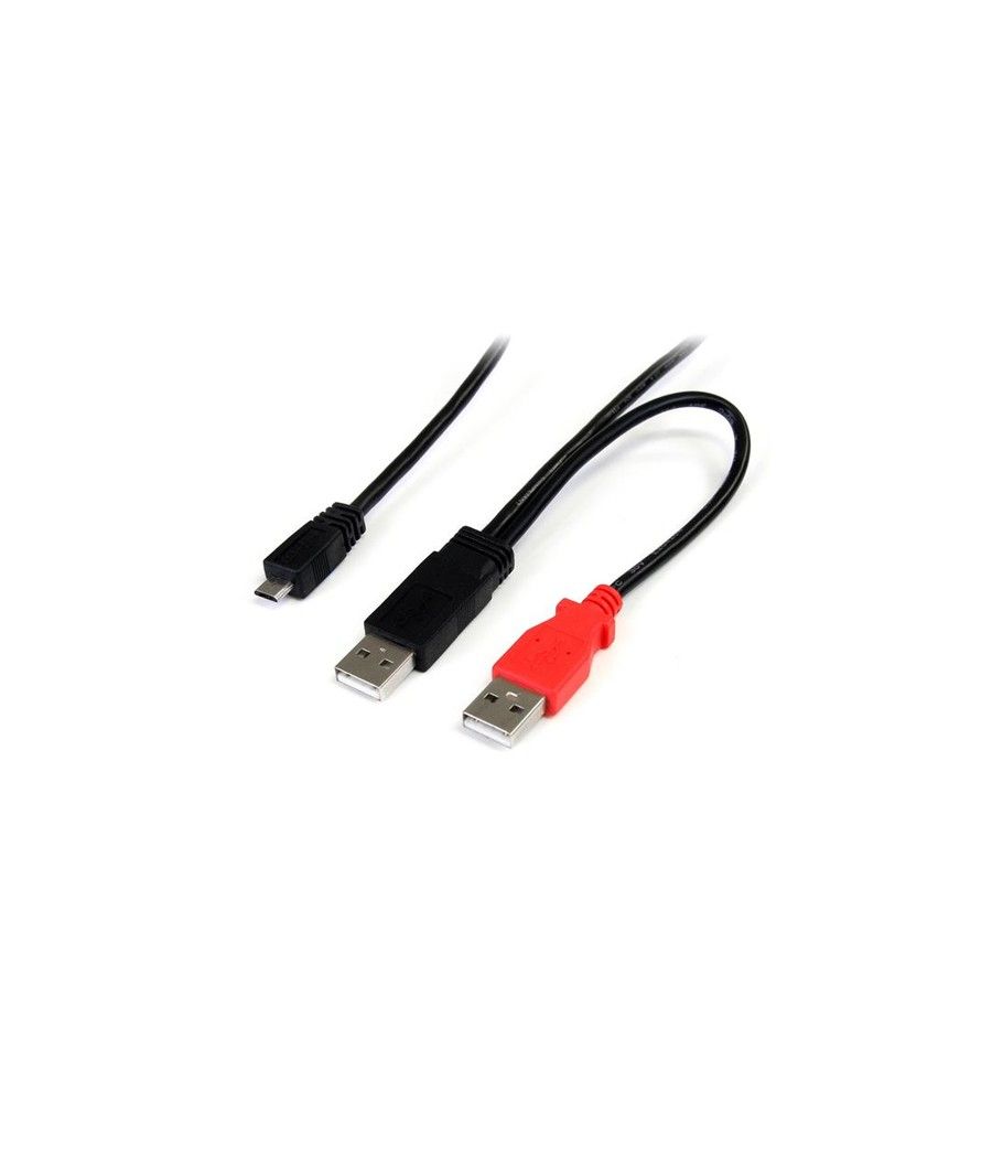 StarTech.com Cable de 91cm USB 2.0 en Y para Discos Duros Externos - Cable Micro B a 2x USB A - Imagen 1