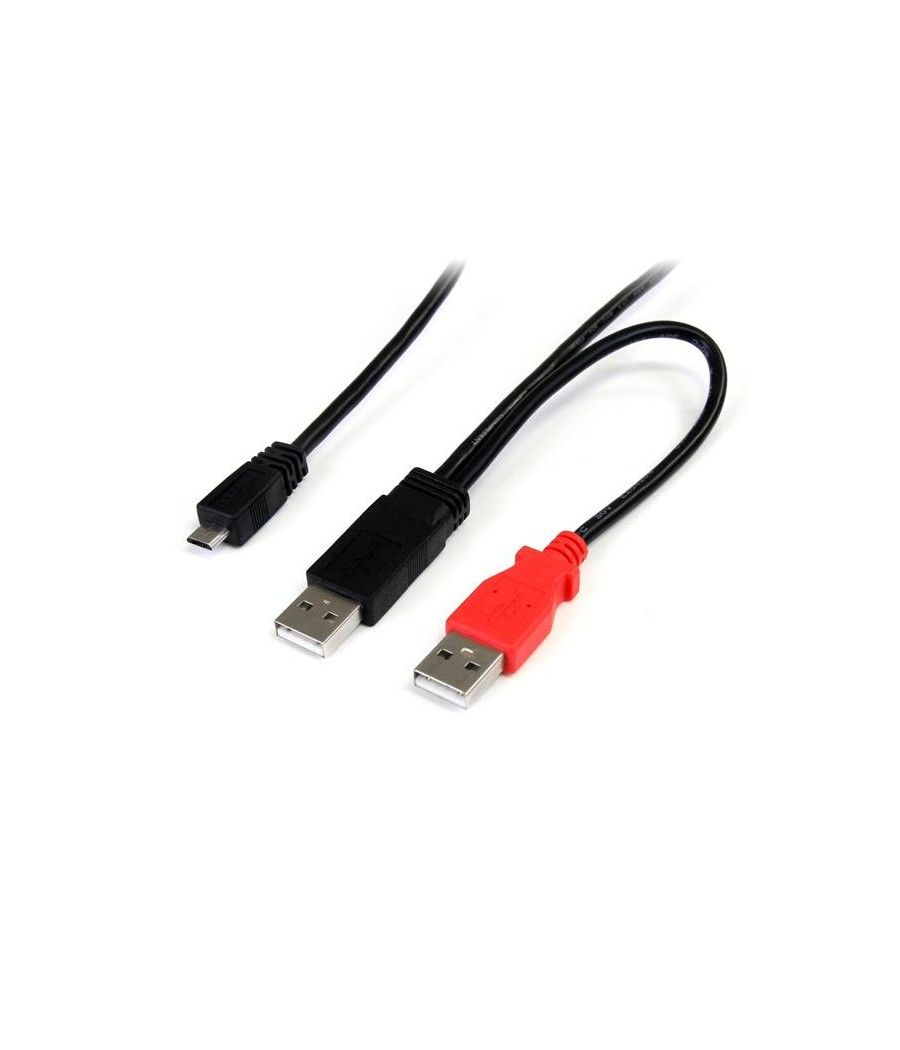 StarTech.com Cable de 91cm USB 2.0 en Y para Discos Duros Externos - Cable Micro B a 2x USB A - Imagen 2