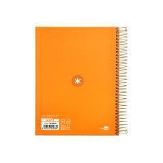 Cuaderno espiral liderpapel a5 micro antartik tapa forrada120h 100 gr cuadro 5mm 5 banda6 taladros color mostaza