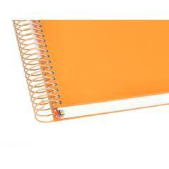 Cuaderno espiral liderpapel a5 micro antartik tapa forrada120h 100 gr cuadro 5mm 5 banda6 taladros color mostaza