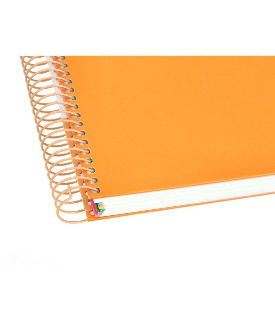 Cuaderno espiral liderpapel a5 micro antartik tapa forrada120h 100 gr cuadro 5mm 5 banda6 taladros color mostaza