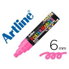 Rotulador artline poster marker epp-6-ros flu punta redonda 6 mm color rosa flúor