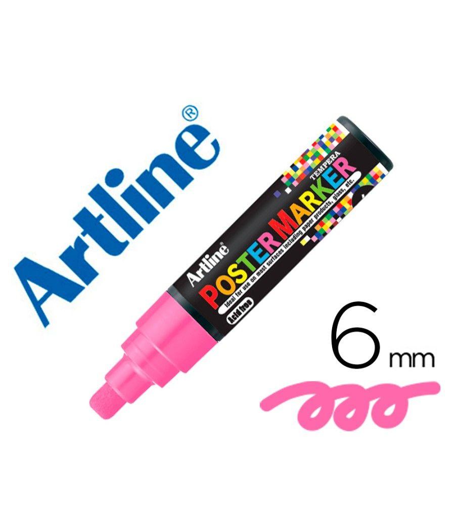 Rotulador artline poster marker epp-6-ros flu punta redonda 6 mm color rosa flúor