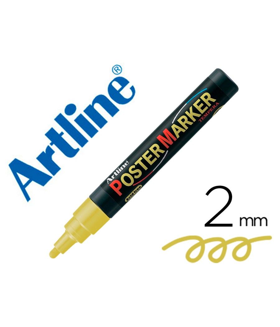 Rotulador artline poster marker epp-4-oro met punta redonda 2 mm color metalizado oro