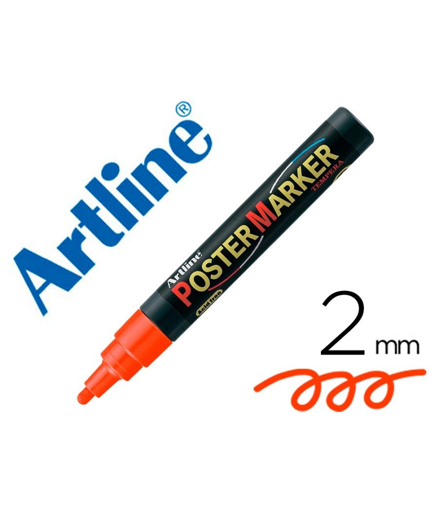 Rotulador artline poster marker epp-4-nar flu punta redonda 2 mm color naranja flúor