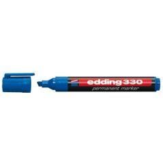 Marcador permanente punta biselada 1-5mm 330 azul edding 330-03 pack 10 unidades