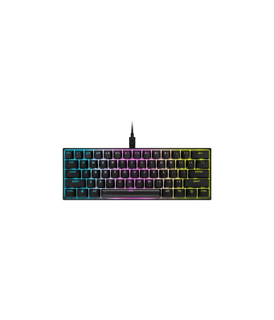 Corsair k65 rgb mini teclado usb qwerty inglés, español negro