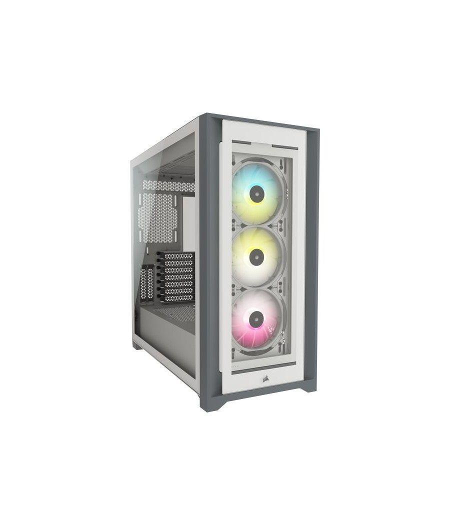 Caja semitorre atx icue 5000x rgb tg white corsair