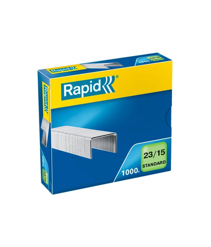 Grapas rapid 23/15 mm galvanizada caja de 1000 unidades