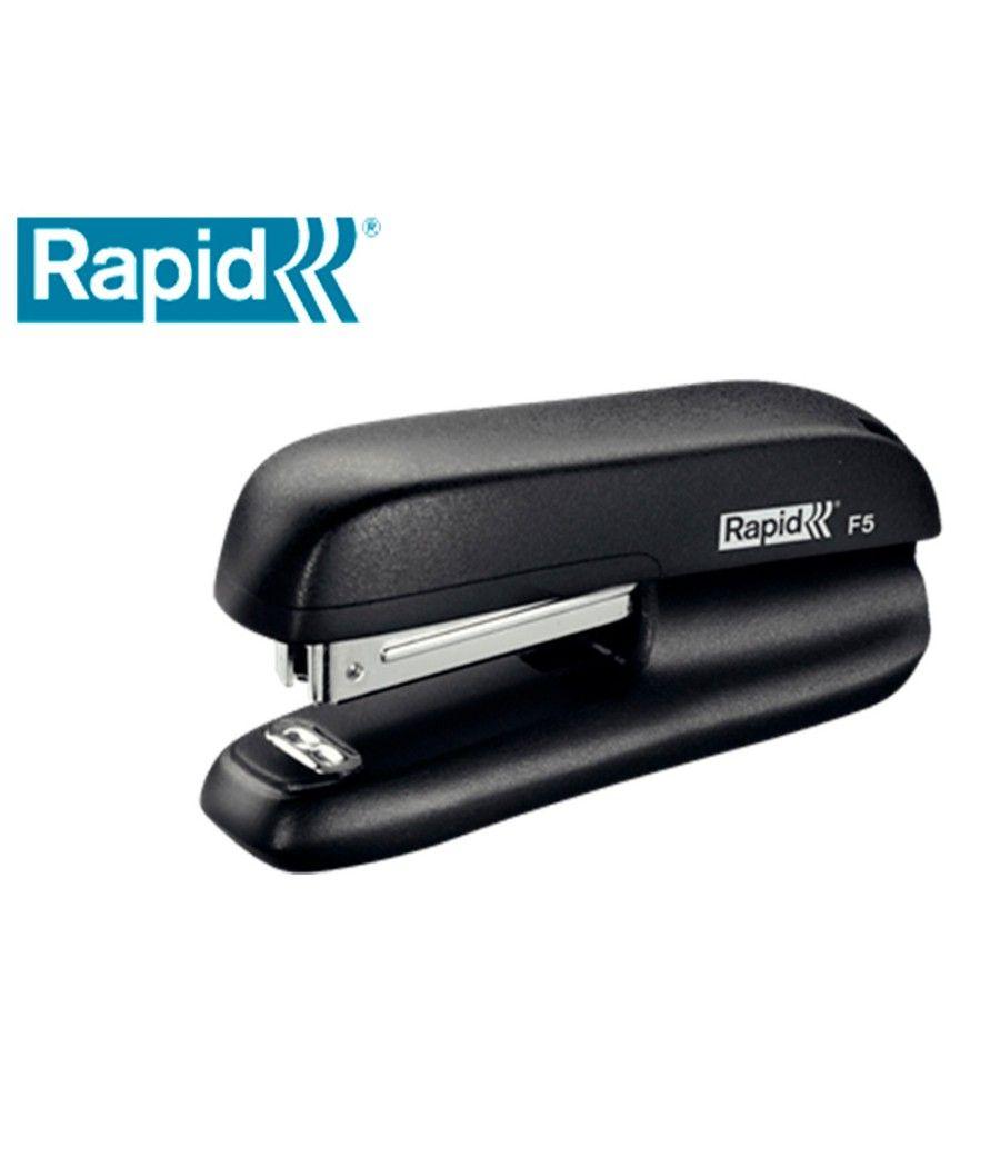 Grapadora rapid f5 mini plástico capacidad de grapado 10 hojas usa grapas n 10 color negro