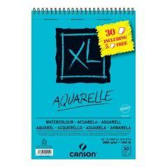 Canson bloc acuarela aquarelle fino xl espiral 25 + 5(gratis) hojas 300gr 21x29,7cm -