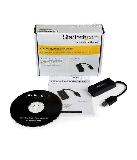 StarTech.com Adaptador Tarjeta de Red Externa NIC USB 3.0 a 1 Puerto Gigabit Ethernet 1Gbps RJ45 USBA Negro - Imagen 5