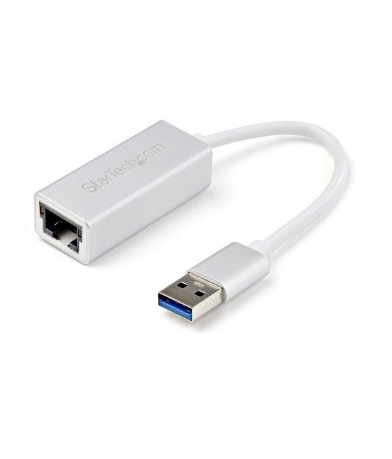 StarTech.com Adaptador de Red Ethernet Gigabit Externo USB 3.0 - Plateado - Imagen 1
