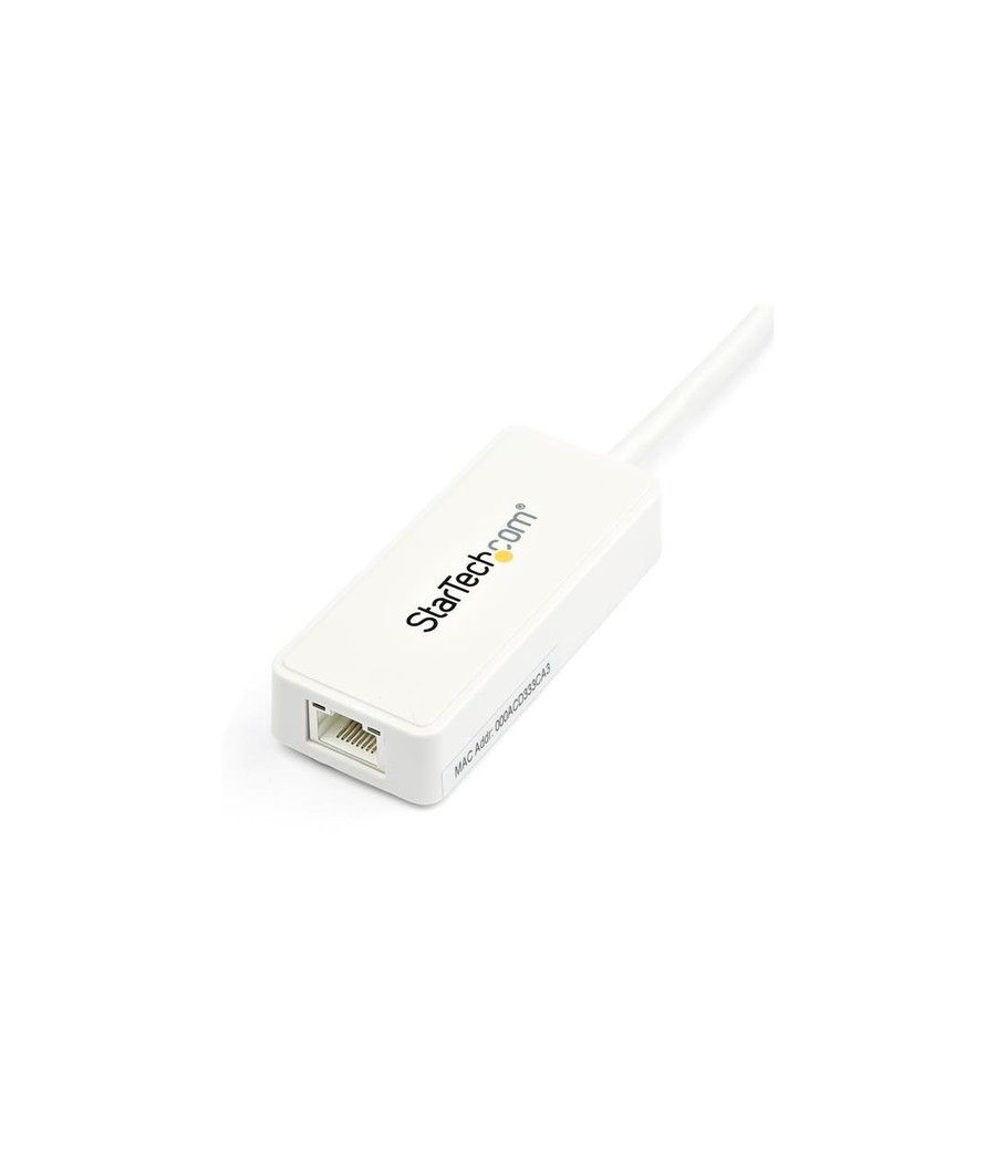 StarTech.com Adaptador Tarjeta de Red NIC Externa USB 3.0 de 1 Puerto Gigabit Ethernet RJ45 y Puerto USB - Blanco - Imagen 2