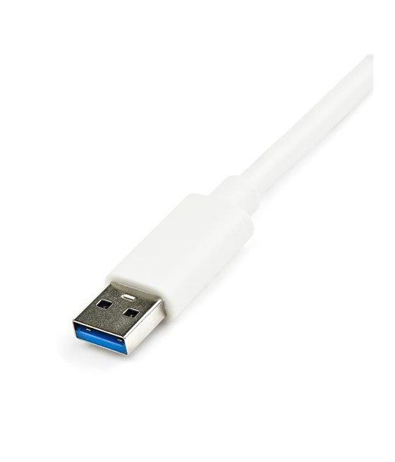 StarTech.com Adaptador Tarjeta de Red NIC Externa USB 3.0 de 1 Puerto Gigabit Ethernet RJ45 y Puerto USB - Blanco - Imagen 3