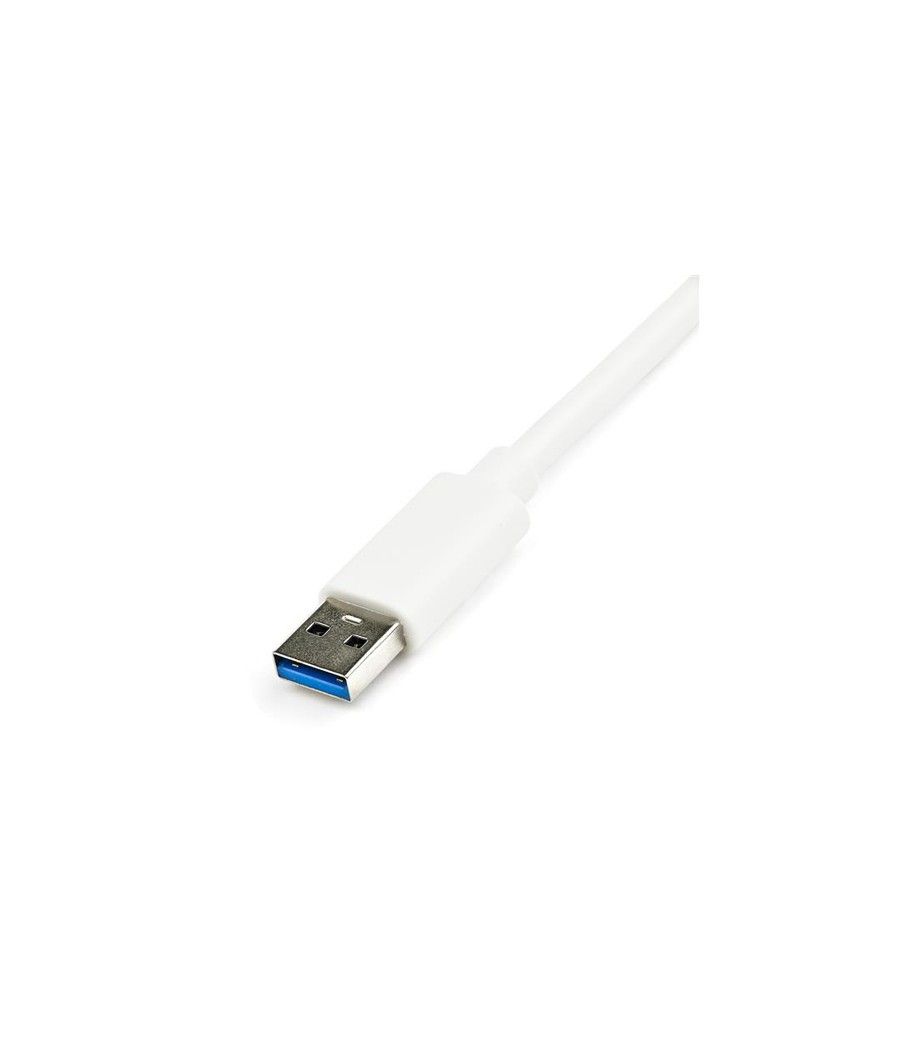 StarTech.com Adaptador Tarjeta de Red NIC Externa USB 3.0 de 1 Puerto Gigabit Ethernet RJ45 y Puerto USB - Blanco - Imagen 3