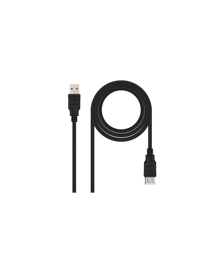 Nanocable CABLE USB 2.0, TIPO A/M-A/H, NEGRO, 1.8 M - Imagen 1
