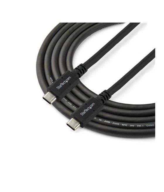 StarTech.com Cable de 1,8m USB-C a USB-C con capacidad para Entrega de Alimentación de 5A - USB TipoC - Cable de Carga USBC - US