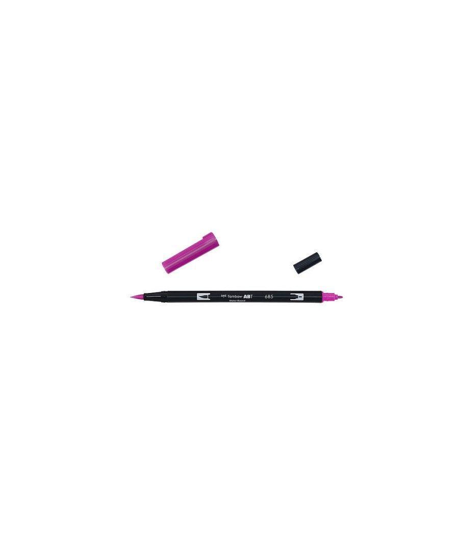 Rotulador doble punta pincel dual brush-685 - color deep magenta. tombow abt-685 pack 6 unidades