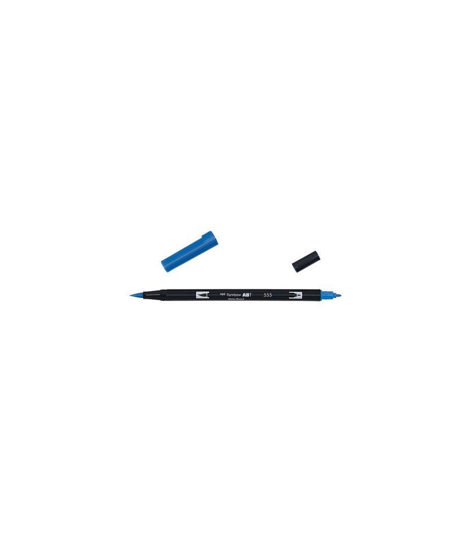 Rotulador doble punta pincel dual brush-555 - color ultramarine. tombow abt-555 pack 6 unidades