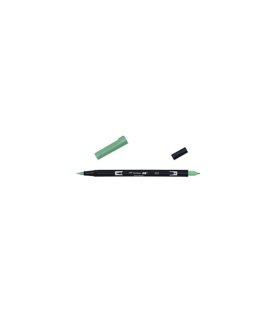 Rotulador doble punta pincel dual brush-312 - color holly green. tombow abt-312 pack 6 unidades
