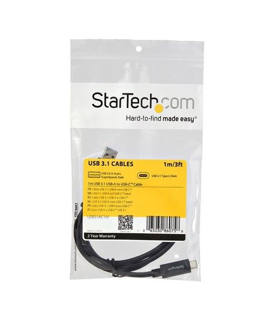 StarTech.com Cable USB Type-C de 1m - USB 3.1 Tipo A a USB-C - Imagen 5