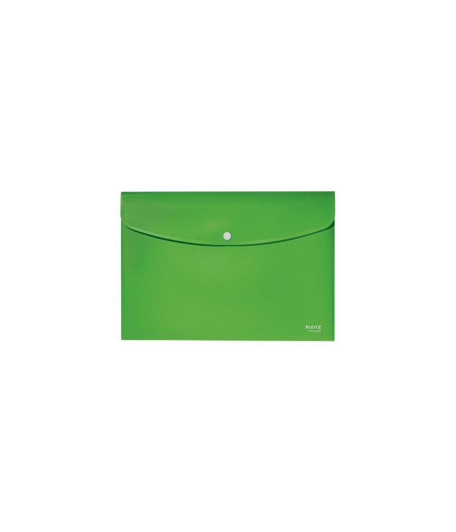 Sobres polipropileno opaco a4 con broche boton recycle verde leitz 46780055