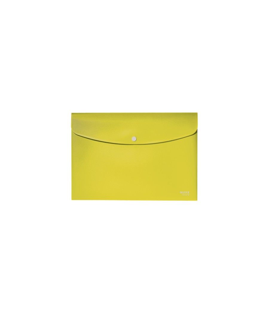 Sobres polipropileno opaco a4 con broche boton recycle amarillo leitz 46780015
