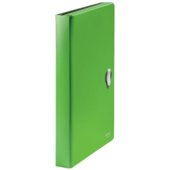 Carpeta polipropileno acordeon 5 posiciones+bolsillo frontal broche giratorio a4 recycle verde leitz 46240055