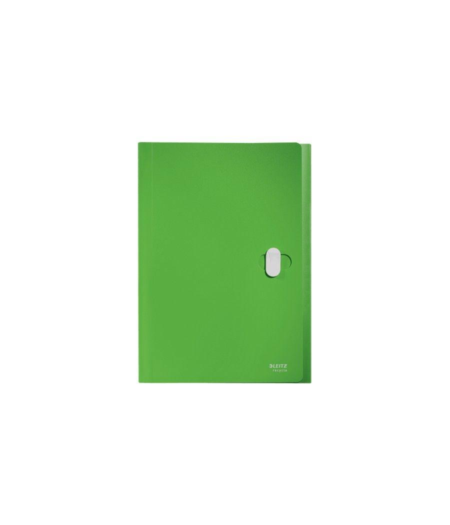 Carpeta polipropileno acordeon 5 posiciones+bolsillo frontal broche giratorio a4 recycle verde leitz 46240055