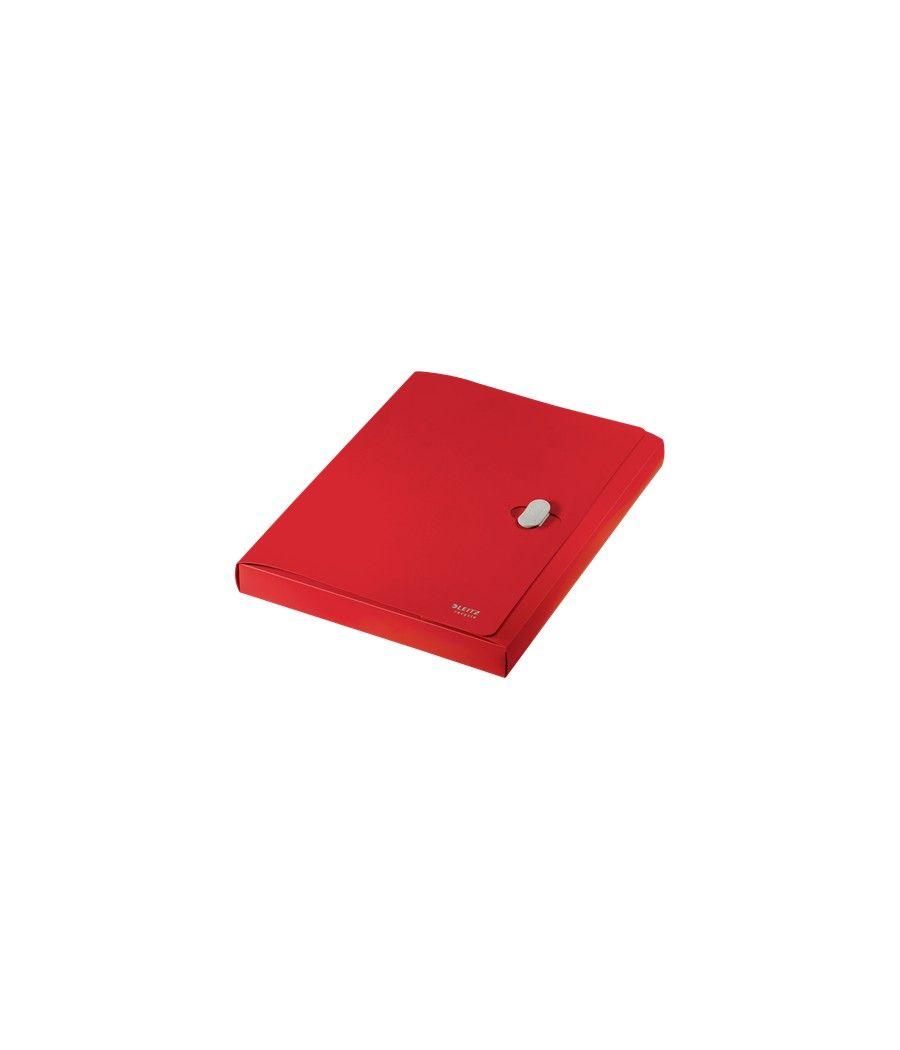 Carpeta polipropileno de proyectos 38mm y cierre broche giratorio a4 recycle rojo leitz 46230025