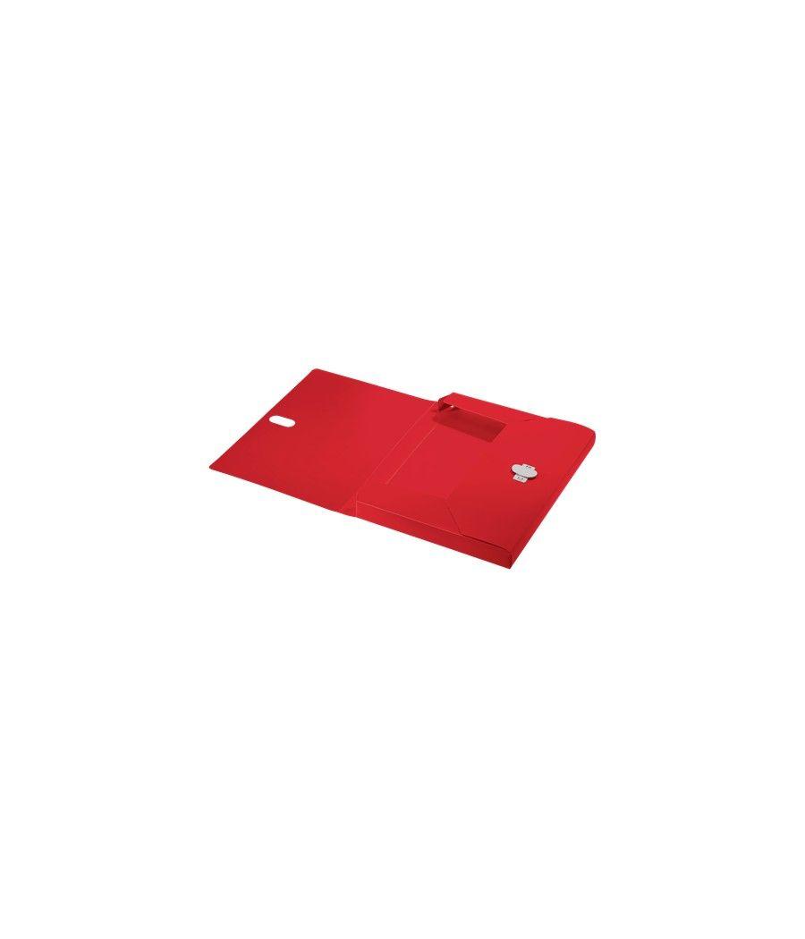 Carpeta polipropileno de proyectos 38mm y cierre broche giratorio a4 recycle rojo leitz 46230025