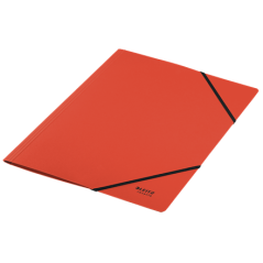 Carpeta de carton con gomas y sin solapas a4 recycle 100% rojo leitz 39080025