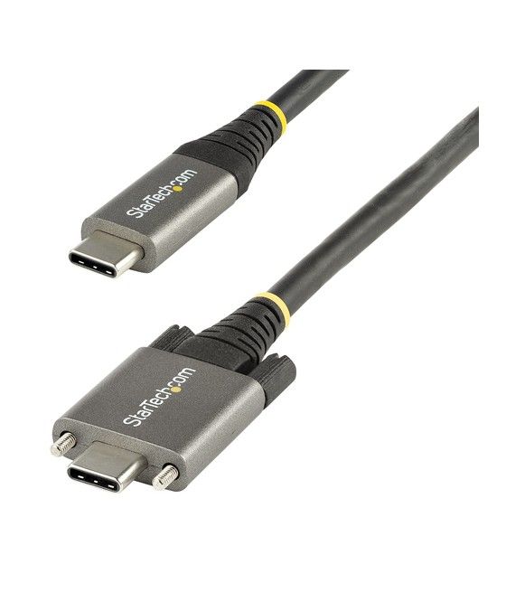 StarTech.com Cable 50cm USB-C con Tornillos Laterales de Fijación - 10Gbps - Cable USB Tipo C USB 3.1/3.2 Gen 2 - con Carga por 