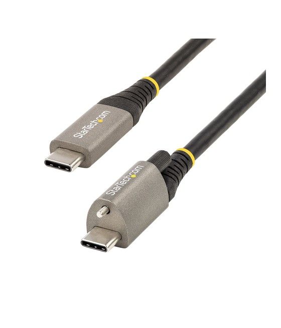 StarTech.com Cable de 50cm USB-C con Tornillo Superior de Fijación -10Gbps - Cable Tipo C USB 3.1/3.2 Gen 2 - con Carga por Entr