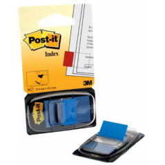 Pack 12 dispensadores de 50 unidades index azul (25.4x43.1) post-it 3m6802