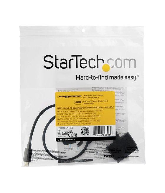 StarTech.com Cable Adaptador USB 3.1 (10 Gbps) a SATA para unidades de disco de 2,5 Pulgadas - USB-C - Imagen 4