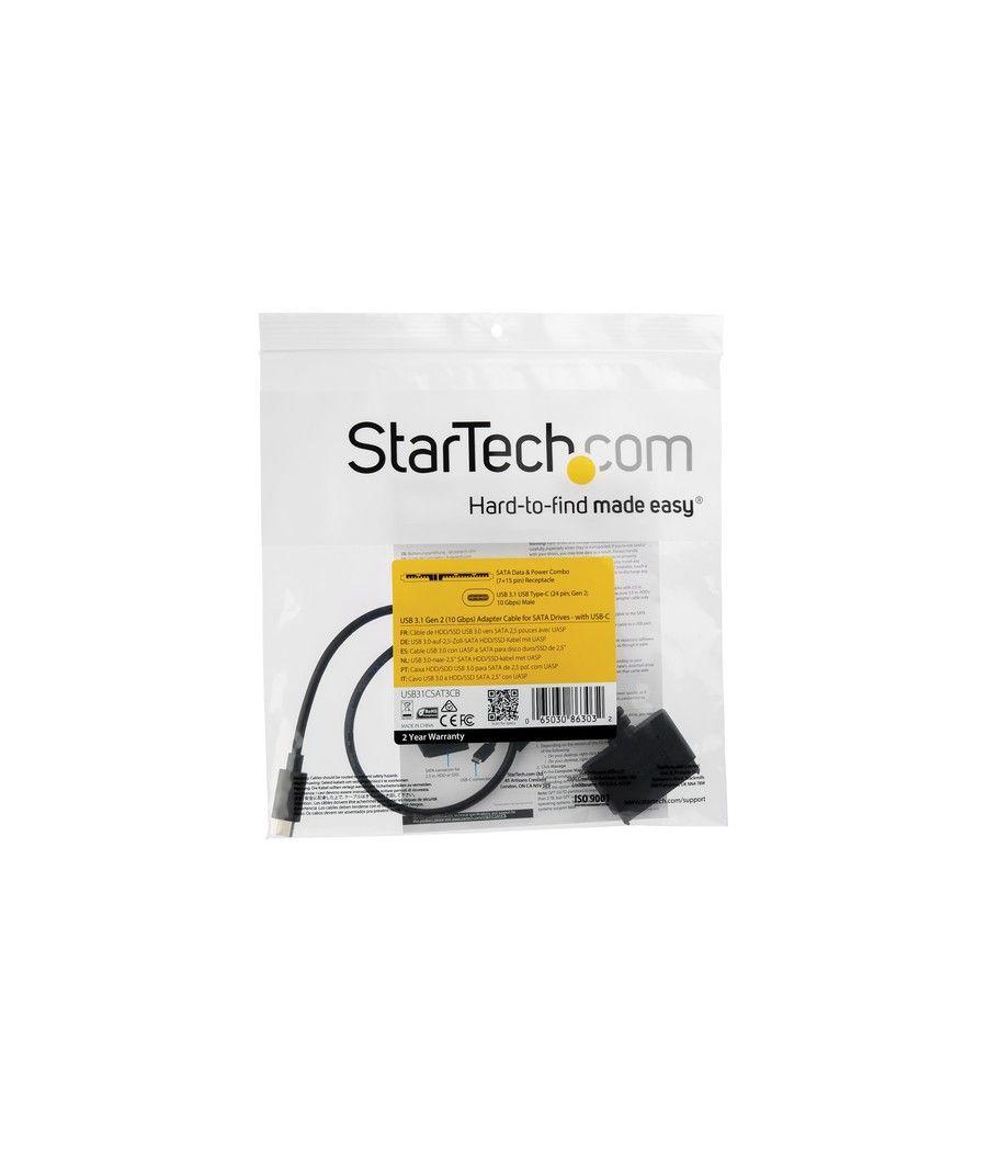 StarTech.com Cable Adaptador USB 3.1 (10 Gbps) a SATA para unidades de disco de 2,5 Pulgadas - USB-C - Imagen 4