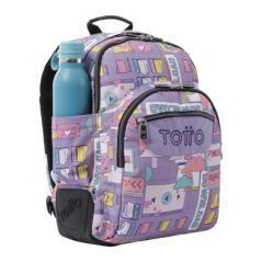 Mochila escolar morado ciber - crayoles totto ma04eco029-2210n-2qi