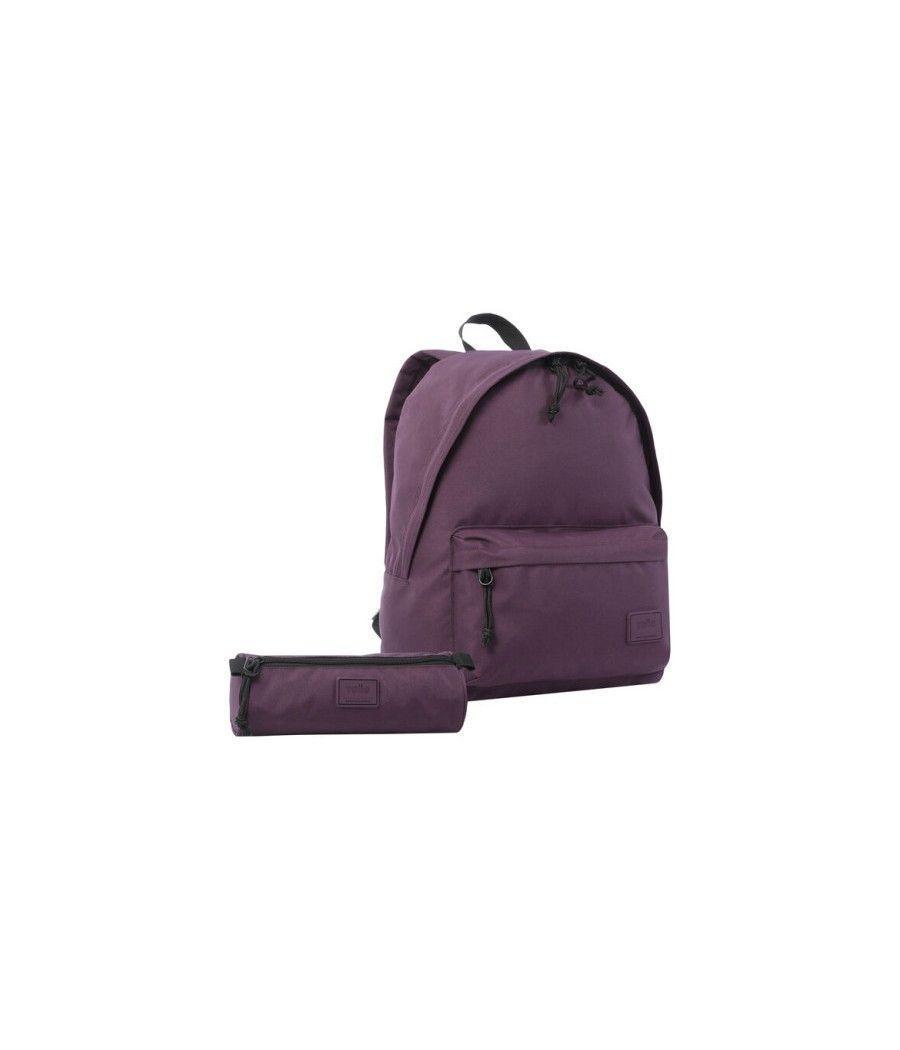 Pack mochila + estuche color morado - kalex totto ma04com093-22200-m50