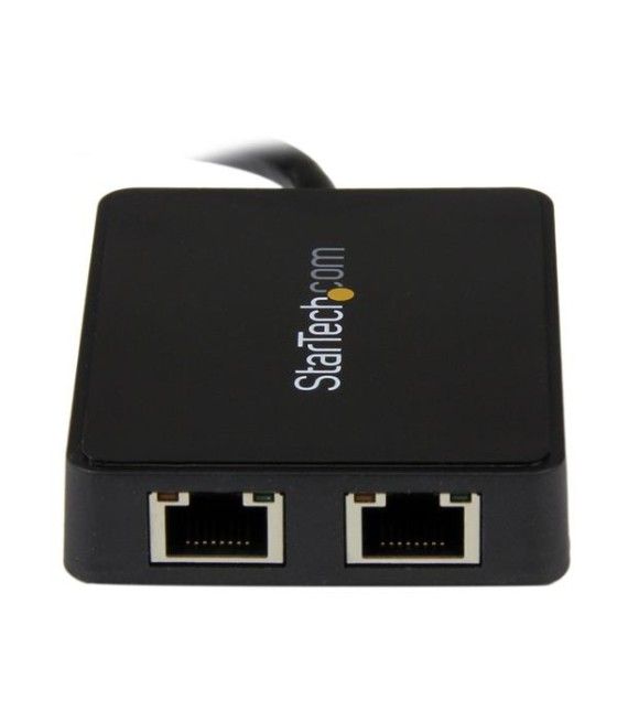 StarTech.com Adaptador Tarjeta de Red NIC Externa USB 3.0 2 Puertos Gigabit Ethernet RJ45 y Puerto USB - Imagen 4