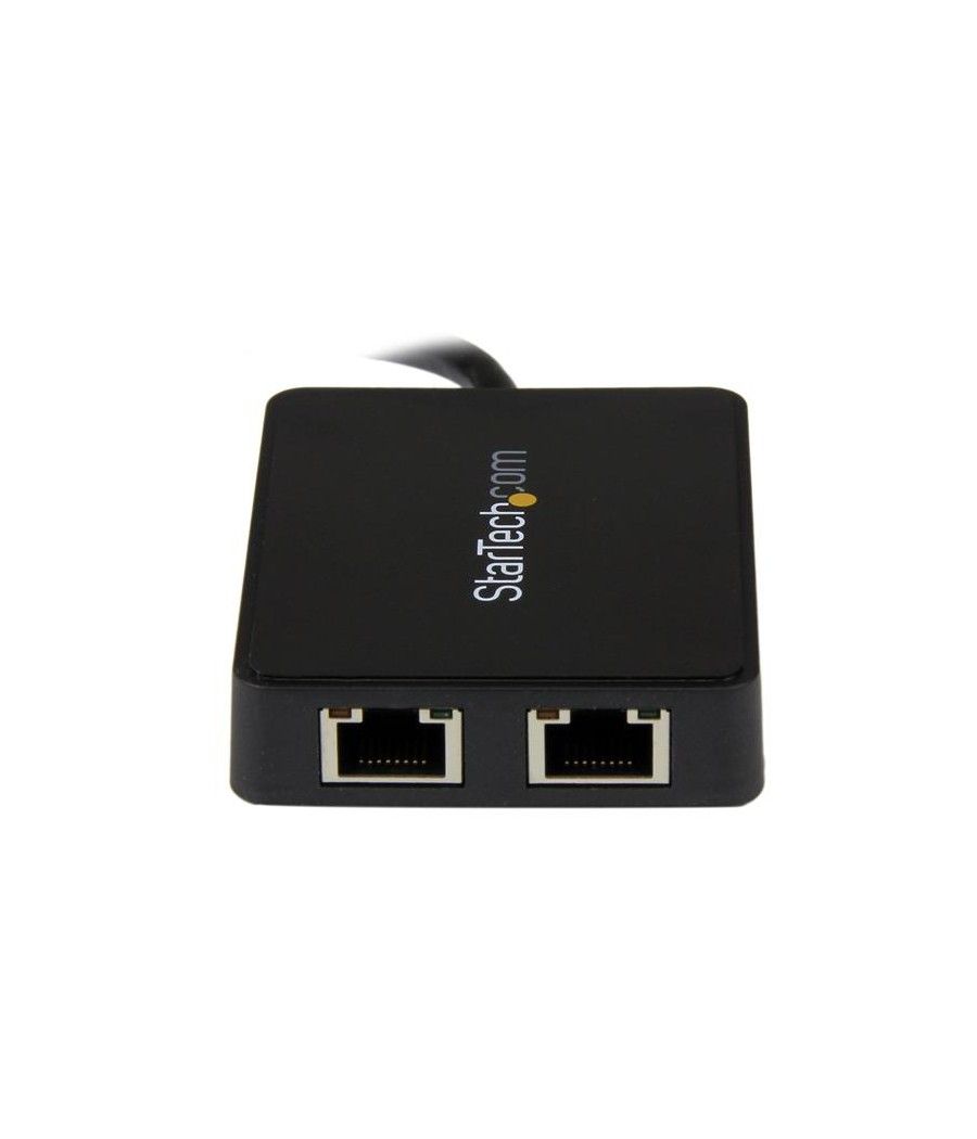 StarTech.com Adaptador Tarjeta de Red NIC Externa USB 3.0 2 Puertos Gigabit Ethernet RJ45 y Puerto USB - Imagen 4