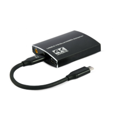 Adaptador usb-c a doble hdmi 4k 60hz negro