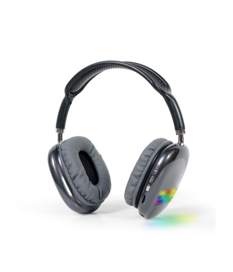 Auriculares gembird estero bluetooth con efecto de luz led negro