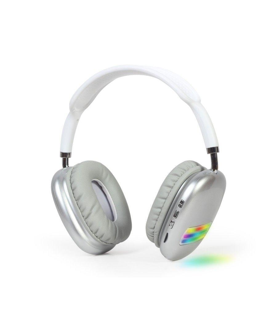 Auriculares gembird estero bluetooth con efecto de luz led blanco