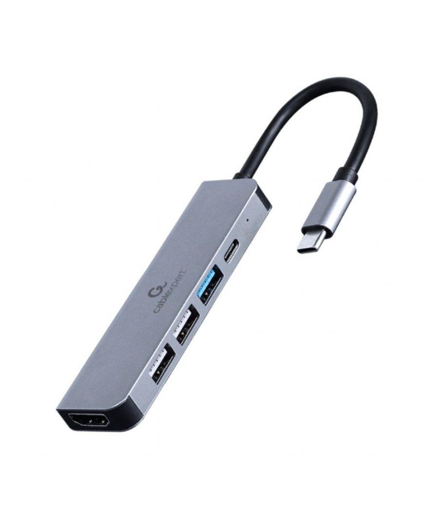 Adaptador multipuerto usb tipo c 5 en 1 hub hdmi pd